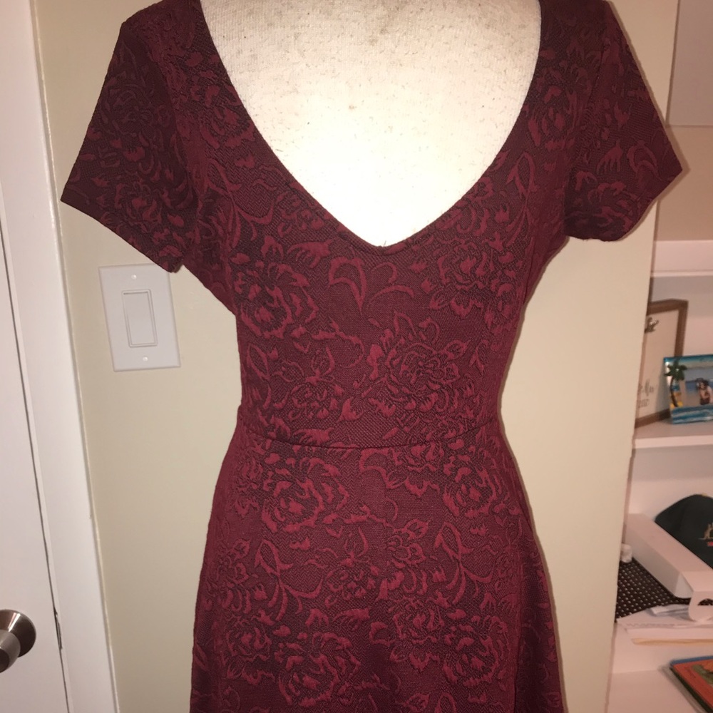 Dark red dress